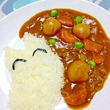 隠し味に冷凍トマト入り丸ごとじゃが芋カレー